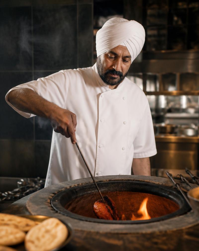Chef Mahesh at the pass